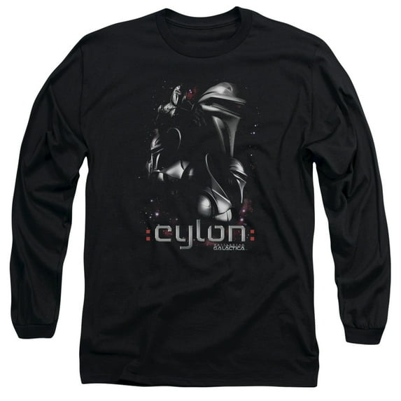 Battlestar Galactica Centurions Long Sleeve Adult 18/1 T-Shirt Black