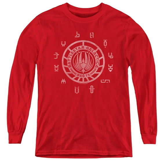 Battlestar Galactica Colonies Youth Long Sleeve T-Shirt Red
