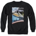 thumbnail image 1 of Battlestar Galactica Concept Art Adult Crewneck Sweatshirt Black, 1 of 1