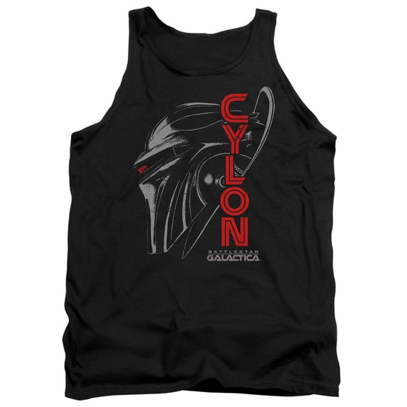 Battlestar Galactica Cylon Face Adult Tank Top Black