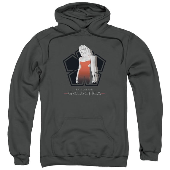 Battlestar Galactica Cylon Tech Adult Pullover Hoodie Sweatshirt Charcoal