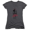 thumbnail image 1 of Battlestar Galactica Good Hunting Junior Women's T-Shirt V-Neck Charcoal, 1 of 1