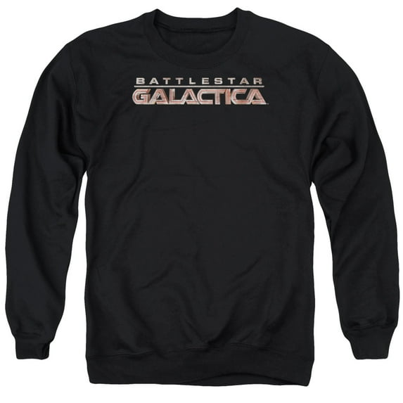 Battlestar Galactica Logo Adult Crewneck Sweatshirt Black
