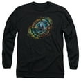 thumbnail image 1 of Battlestar Galactica (New) Emblem Knock-Out Long Sleeve Adult 18/1 T-Shirt Black, 1 of 1