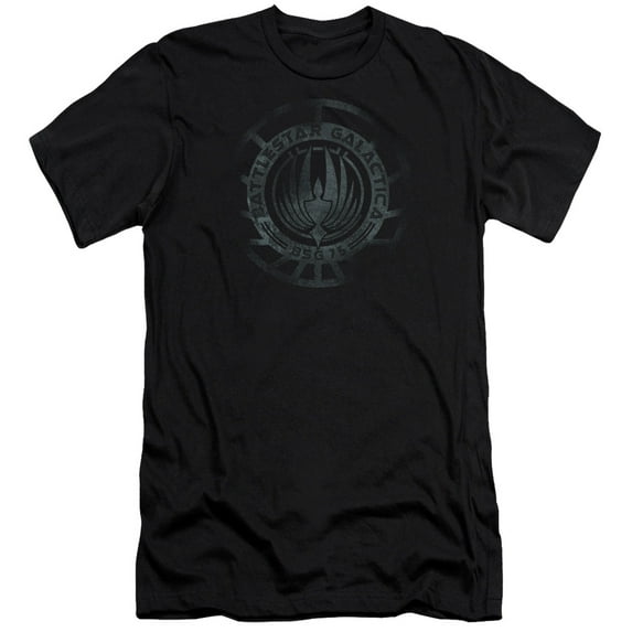 Battlestar Galactica (New) - Faded Emblem - Premium Slim Fit Short Sleeve Shirt - X-Large