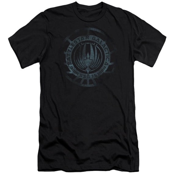 Battlestar Galactica (New) Faded Emblem S/S Adult 30/1 T-Shirt Black