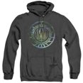 thumbnail image 1 of Battlestar Galactica (New) Galaxy Emblem Adult Heather Hoodie Sweatshirt Black, 1 of 1