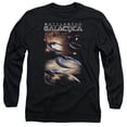 thumbnail image 1 of Battlestar Galactica (New) When Cylons Attack Long Sleeve Adult 18/1 T-Shirt Black, 1 of 1