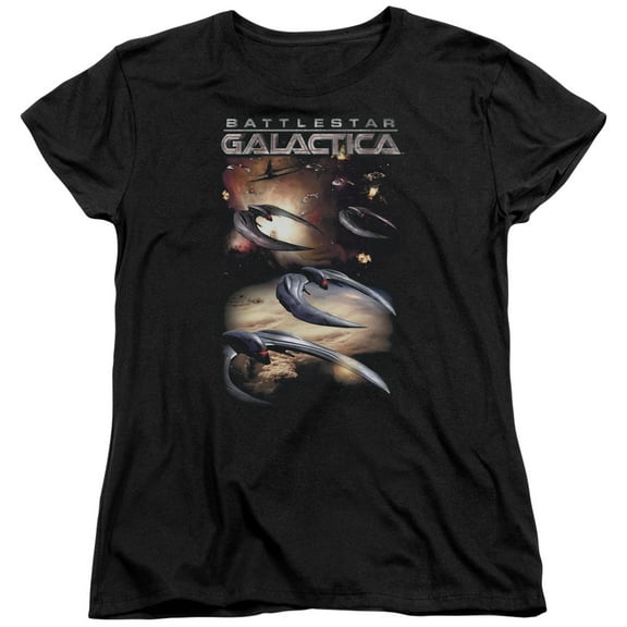 Battlestar Galactica (New) - When Cylons Attack - Women's Short Sleeve Shirt - Small