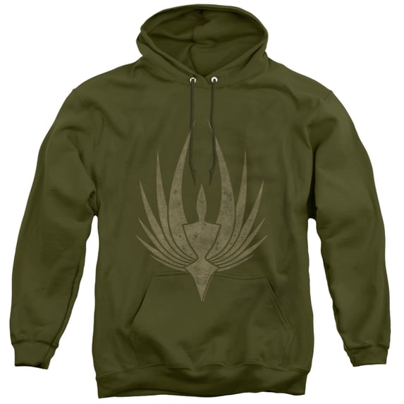 Battlestar Galactica Phoenix Adult Pullover Hoodie Sweatshirt Military Green