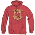 thumbnail image 1 of Battlestar Galactica Red Aces Badge Adult Heather Hoodie Sweatshirt Red, 1 of 1