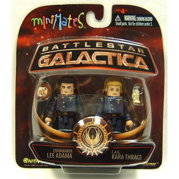 Battlestar Galactica Series 3 Minimates Adama & Thrace