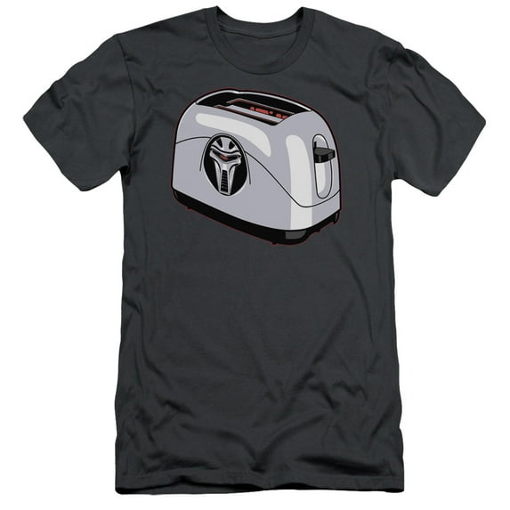 Battlestar Galactica Toaster S/S Adult 30/1 T-Shirt Charcoal