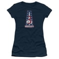 thumbnail image 1 of Battlestar Galactica Vigilantes Badge S/S Junior Women's T-Shirt Sheer Navy, 1 of 1