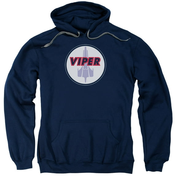 Battlestar Galactica Viper Badge Adult Pullover Hoodie Sweatshirt Navy