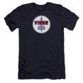 thumbnail image 1 of Battlestar Galactica Viper Badge Premium Canvas T-Shirt Adult Slim Fit 30/1-Navy, 1 of 1