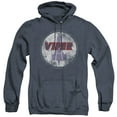 thumbnail image 1 of Battlestar Galactica War Torn Viper Logo Adult Heather Hoodie Sweatshirt Navy, 1 of 1