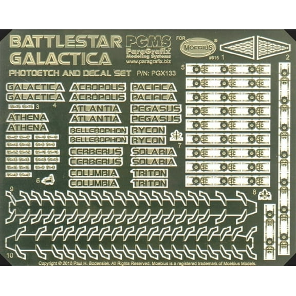 Battlestar Pegasus Landing Bay Photoetch Set
