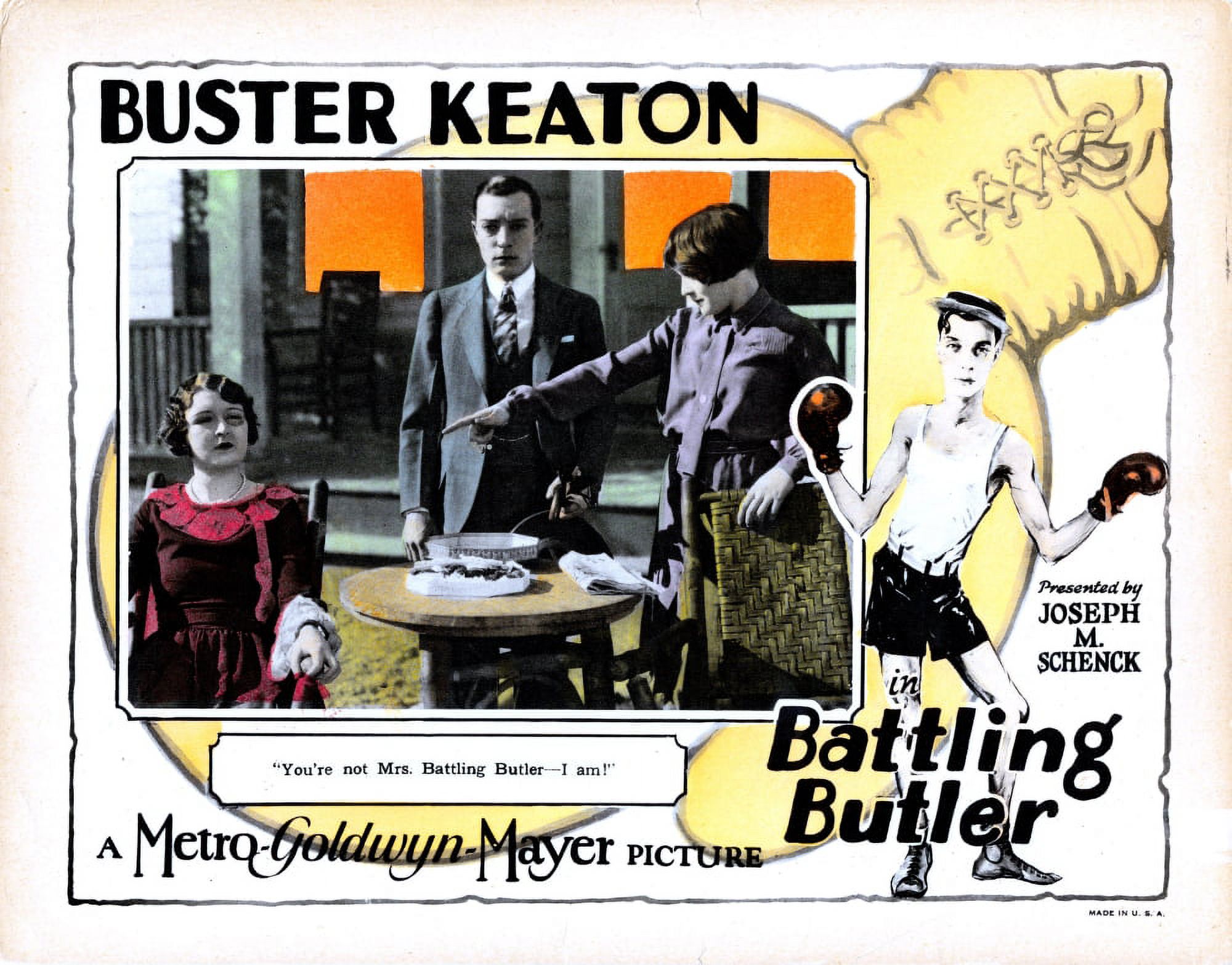 Battling Butler Lobbycard Buster Keaton (Center) Sally O'Neil (Right