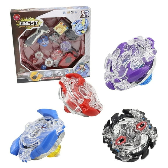 Battling Tops Set, 4Pcs Fusion Star Storm Battling Tops with a Arena, Christmas Gift for Kids (Plastic)