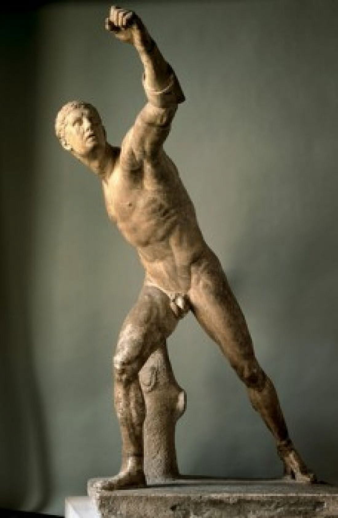 Battling Warrior called Borghese Gladiator 1st C BC Roman Art Musee du Louvre Paris Canvas Art - (18 x 24)