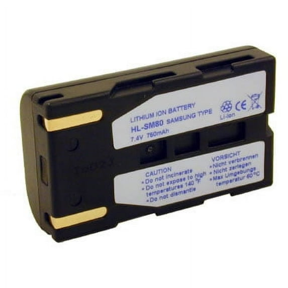 Battpit: Camcorder Battery Replacement for Samsung VP-D454I (800 mAh) SBL-SM80 7.2 Volt Li-ion Camcorder Battery