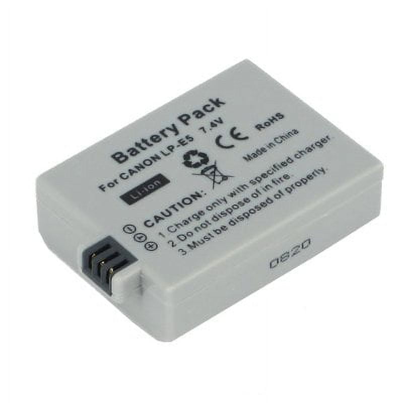 Battpit: Digital Camera Battery Replacement for Canon EOS Kiss X3 (1100mAh) LP-E5 7.2 Volt Li-ion Digital Camera Battery