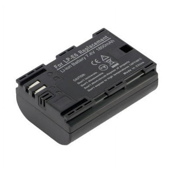 Battpit: Digital Camera Battery Replacement for Canon LPE6 (1800 mAh) LP-E6 7.4 Volt Li-ion Digital Camera Battery