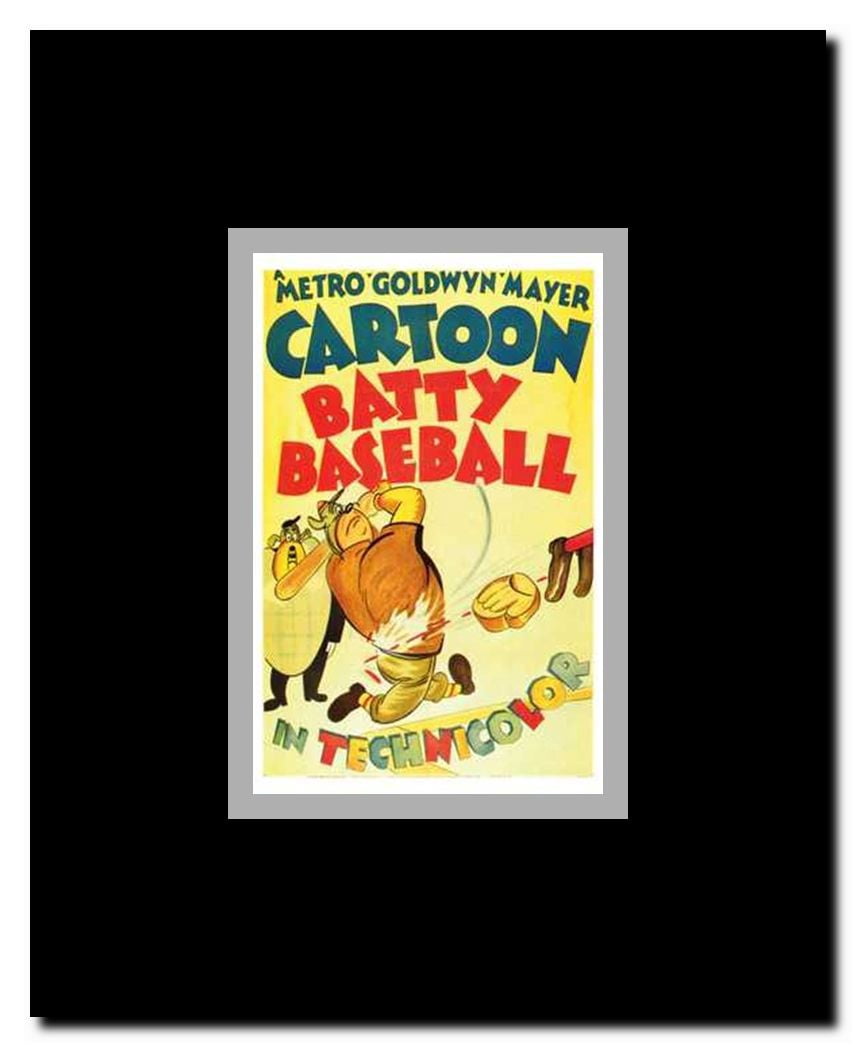Batty Baseball Framed Movie Poster