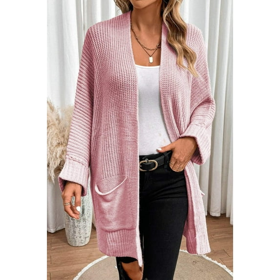 Batwing Sleeve Oversized Cable Knit Cardigan