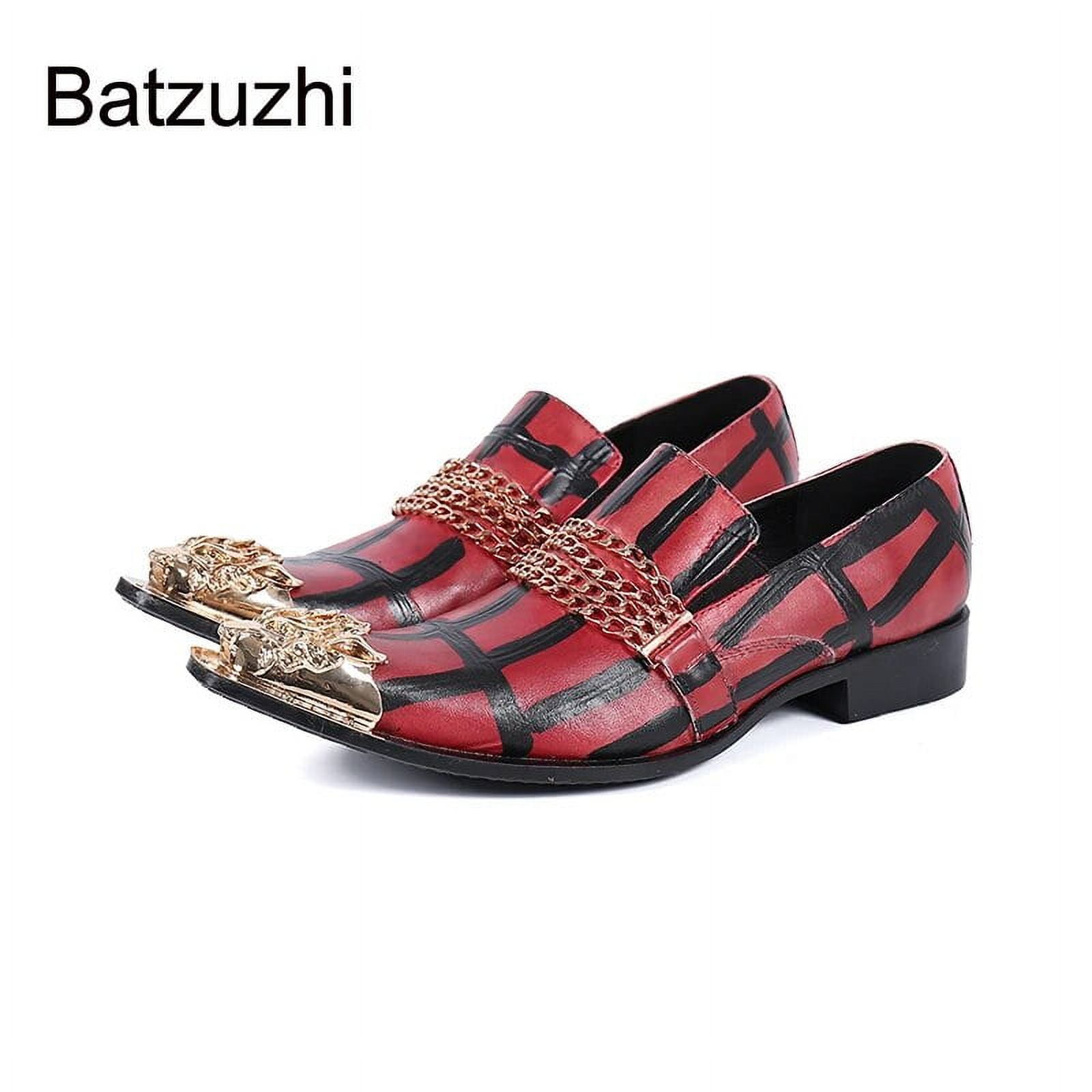 SHYijia Luxury Men Party Shoes Snake Print Genuine Leather Slip-On Comfortable Shoes Man Formal Dress Office Men's Summer Footwear (Color : Yellow Batzuzhi Italian Style Men\u0027s Shoes Gold Metal Toe Genuine Leather