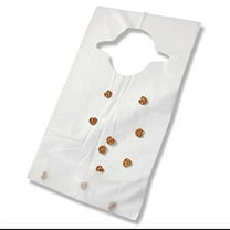 Bau Technik 100 Pack Of Crumb Catcher Disposable Dining Bibs - Soft Comfortable Disposable Bibs - Adult Size 20 x 15 Inch Bibs