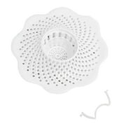 BauDung Hair Catcher Bathroom Tub Strainer In White Home Bathroom Plastic Drain Hair Stopper Strainers Drainer