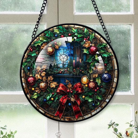 Bauble and Bell Stained Glass Suncatcher, Bauble and Bell Christmas, Bauble and Bell Decor, Keepsake Ornaments 2025 Christmas, Christmas Daughter Gifts 29xbik