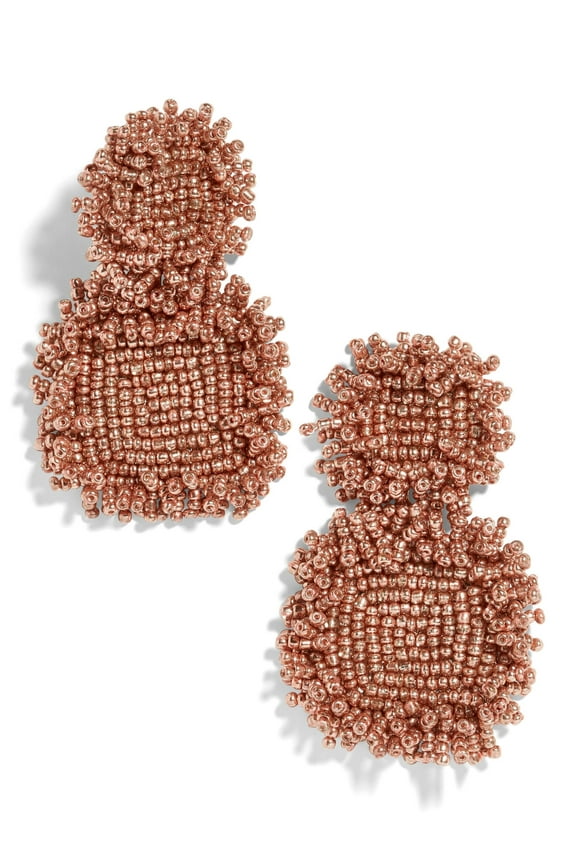 Anthro Riva Drop Earrings in Rose Gold