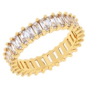Baublebar Mini Aldia Baguette Cubic Zirconia Eternity Band Ring Size 6