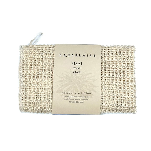 Baudelaire Sisal Exfoliating Wash Cloth Natural Body Cleansing Cloth