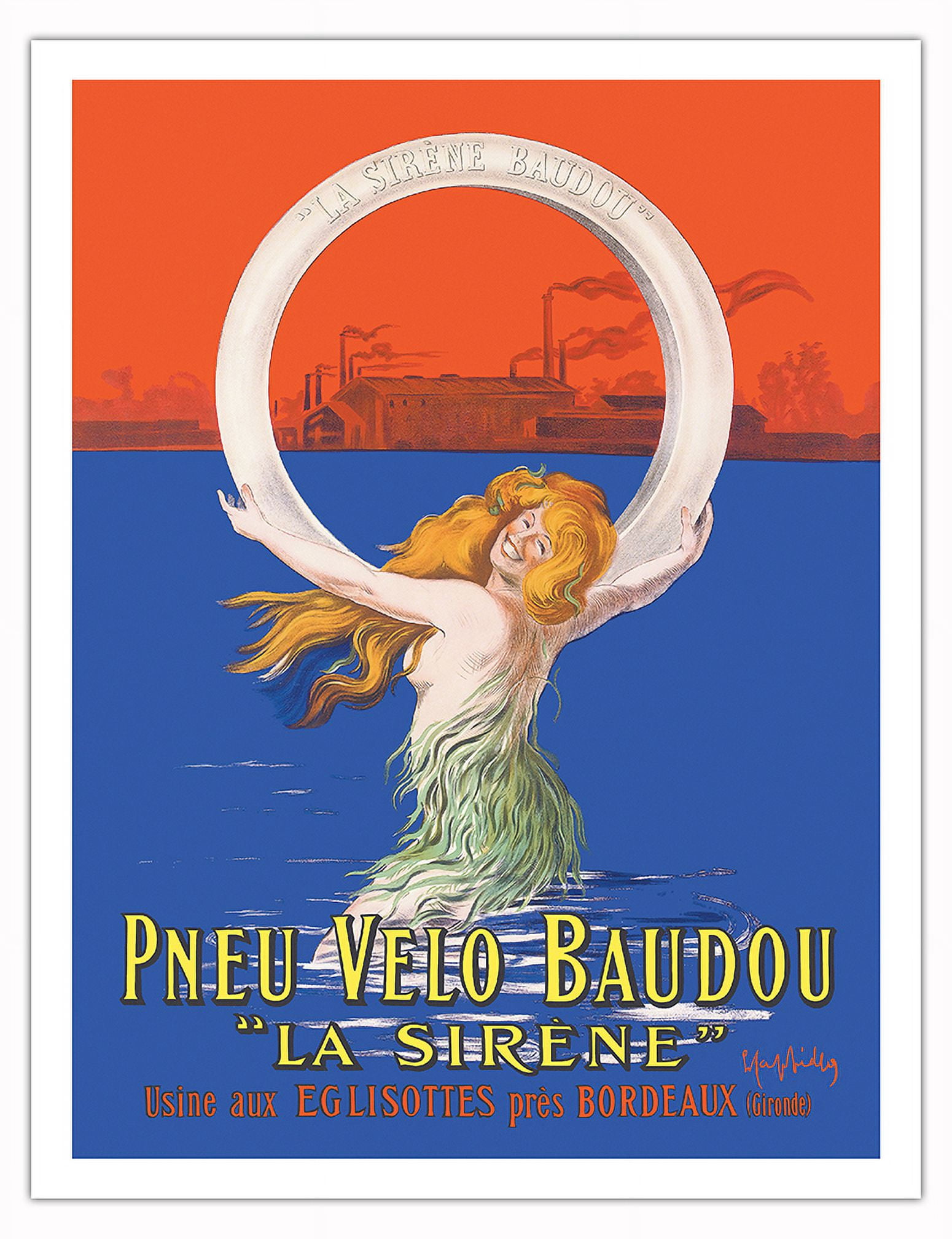 Baudou Bicycle Tire (Pnue Vélo) - La Sirène - Vintage French