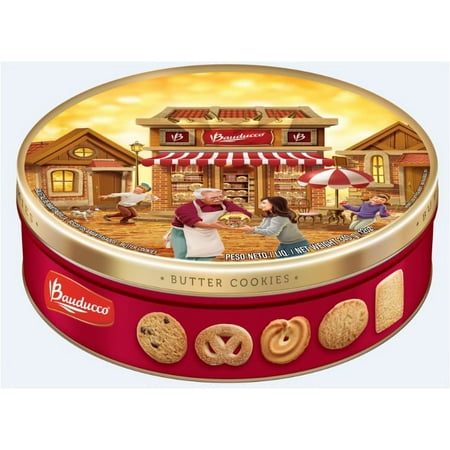 Bauducco Butter Cookies, 12 oz. (1 Tin), Holiday-Themed Tin