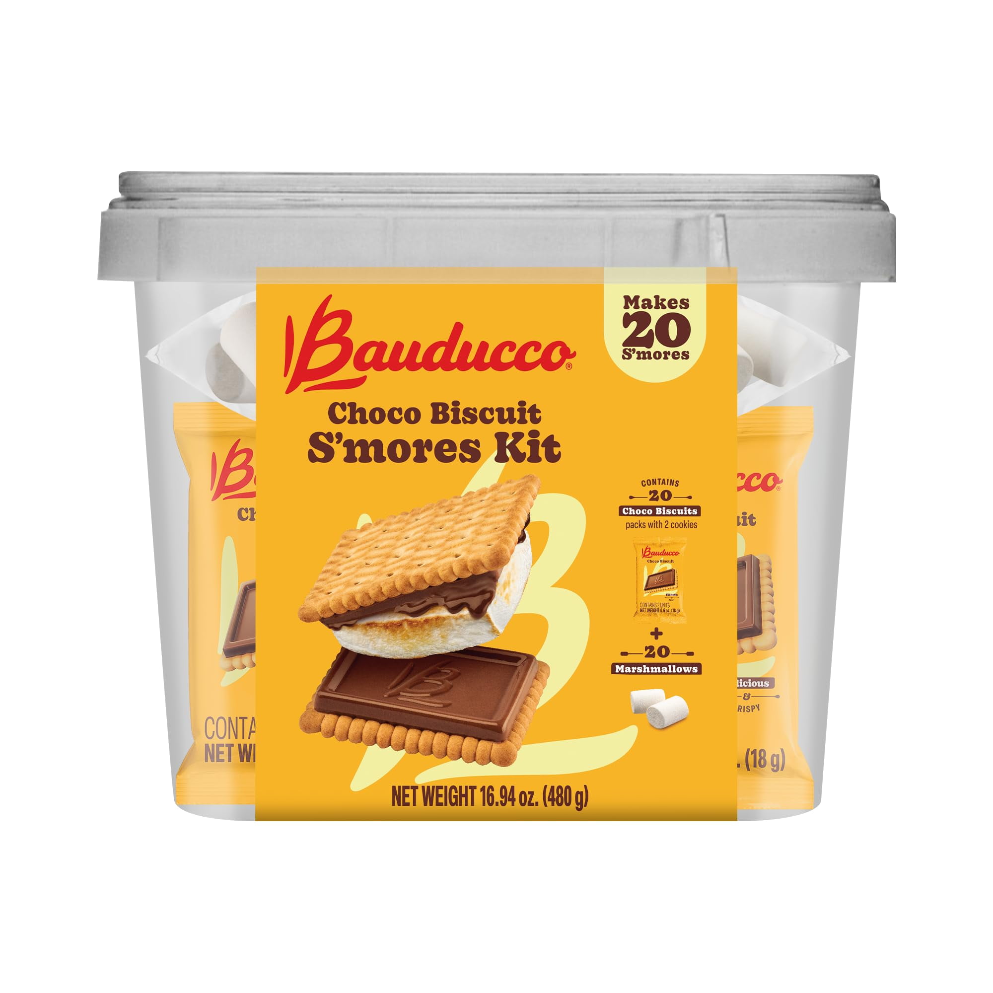 Bauducco Choco Biscuit S`mores MMF7 Kit 20 Choco Biscuits packs with
