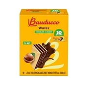 Bauducco Chocolate Hazelnut Wafers Cookies Single Serve, Pack of 10, 14.12 oz