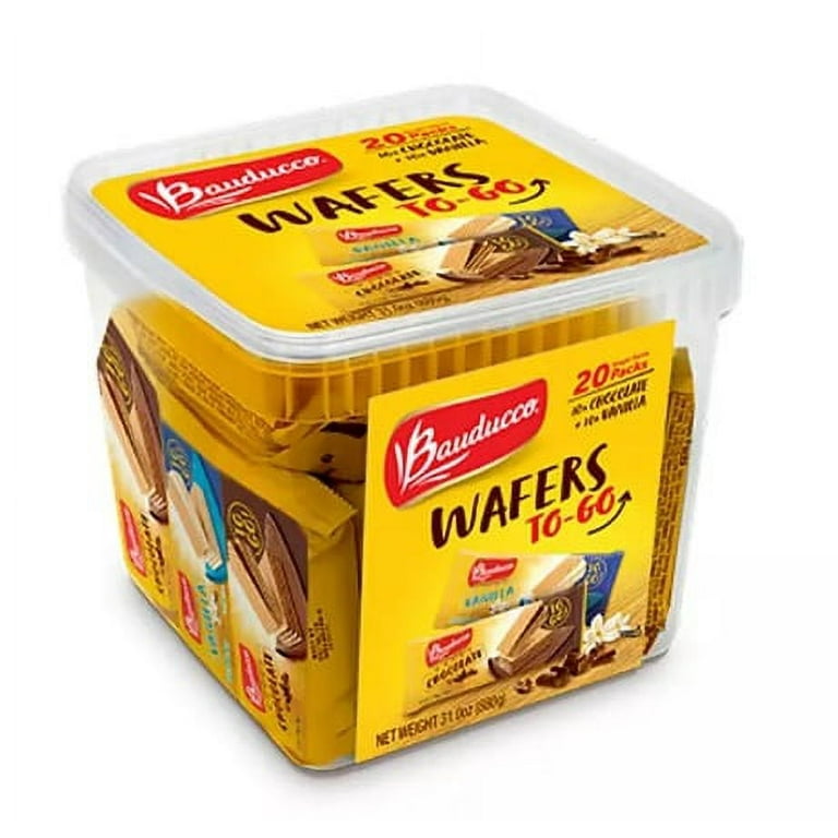 Bauducco Chocolate Vanilla Wafer Cookies (20
