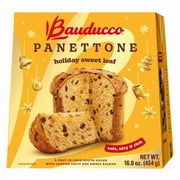 Bauducco Classic Panettone, With Candied Fruit & Raisins, Moist & Fresh Fruit Holiday Cake, 16oz