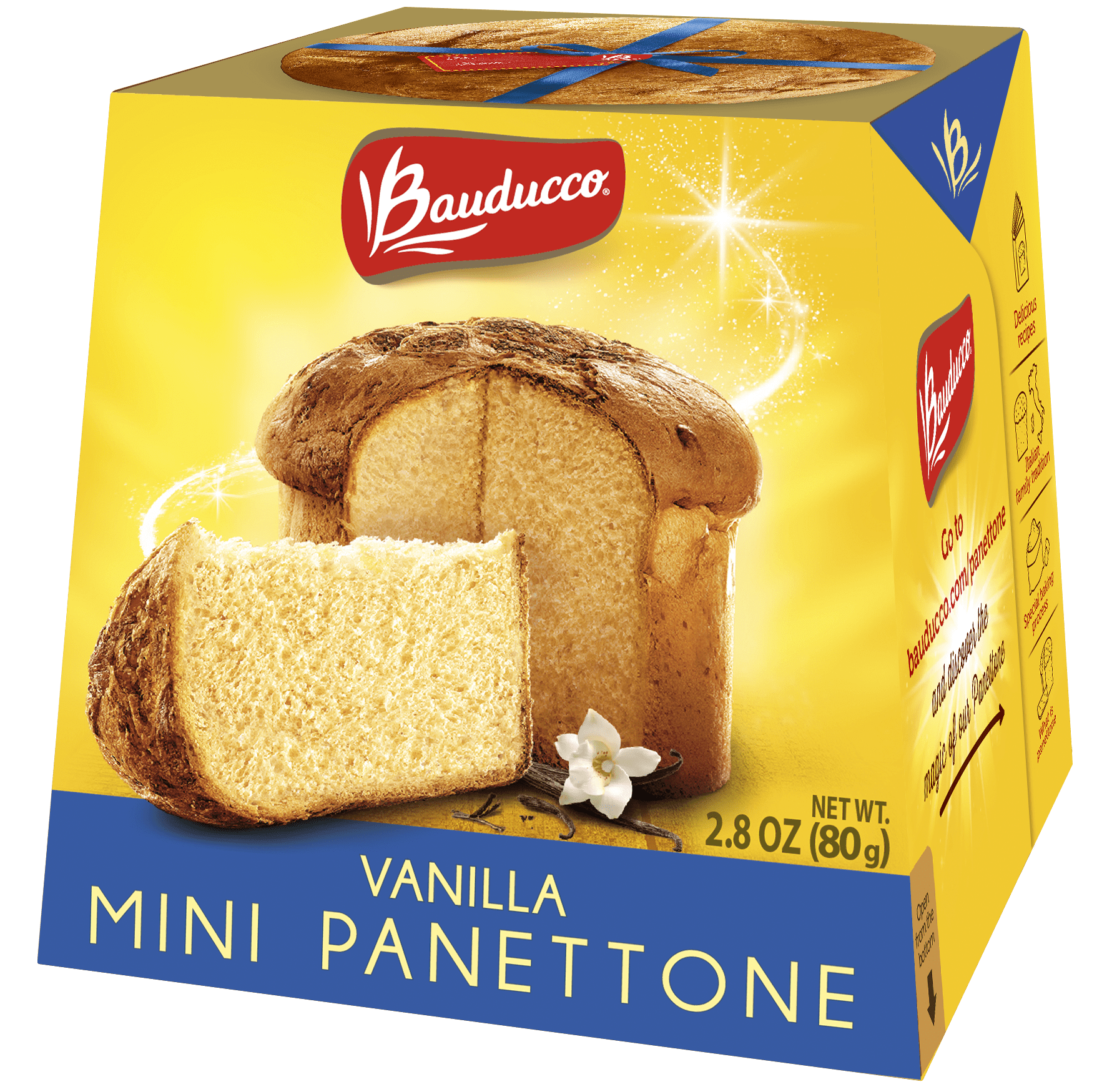 Assortment of 2 Mini Panettone Cakes + Pandoro in Gift Box