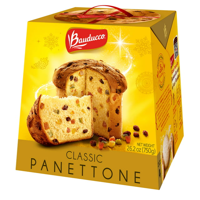 Bauducco Panettone Classic, Moist & Fresh, Traditional Italian Recipe, Holiday Cake, 26.2oz