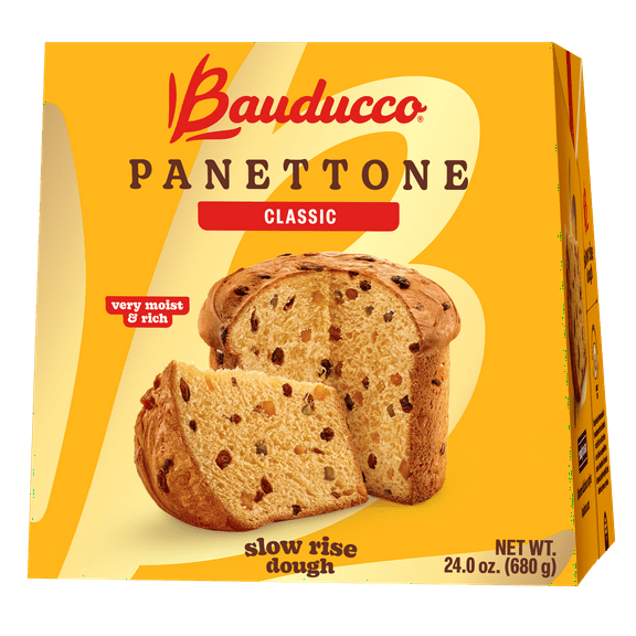 Bauducco Panettone Classic, Moist and Fresh, Ready-to-Eat Holiday Cake, 24 oz
