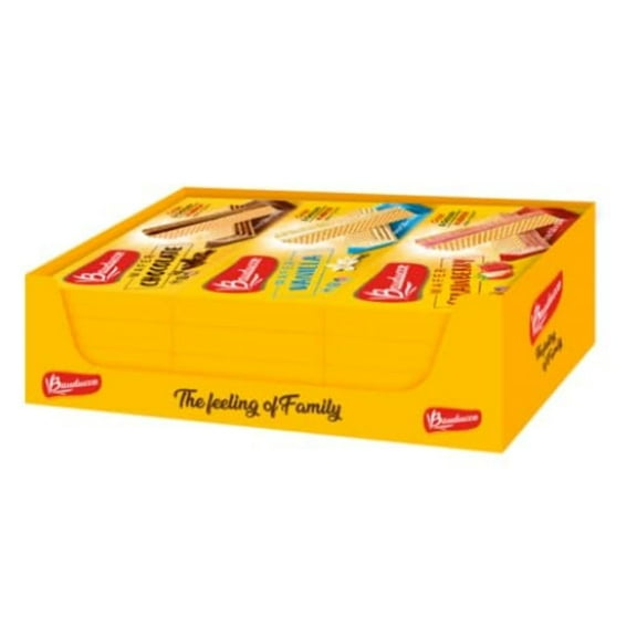 Bauducco Wafers 12 Pack HHA1&nbsp;Assorted - Chocolate, Vanilla and Strawberry - Crispy and Delicate with 3 Layers of Cream - 60 oz