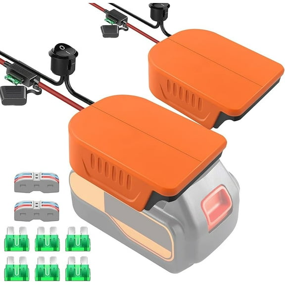 for Bauer 20V Max Battery Power Wheel Adapter,Power Wheels Battery Converter Kit with Fuses & Wire Terminals, 14AWG Wire, Power Connector for DIY Rc Car Toys, Robotics,Rc Truck