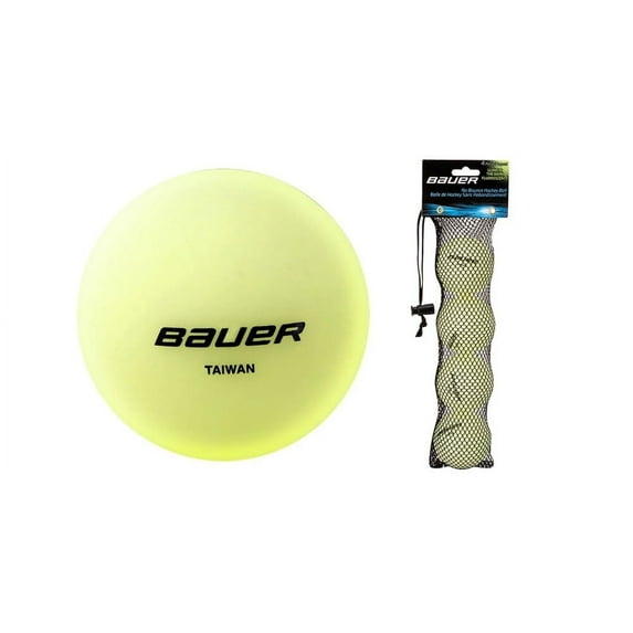 Bauer 4 Pack No Bounce Street Hockey Balls, Cool or Warm Weather