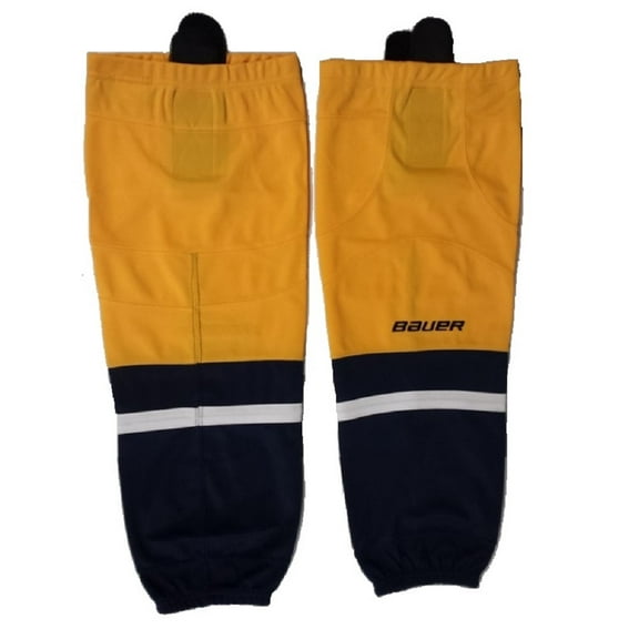 Bauer 800 Series Ice Hockey Sock, Gold w/ Navy & White, Senior S-M